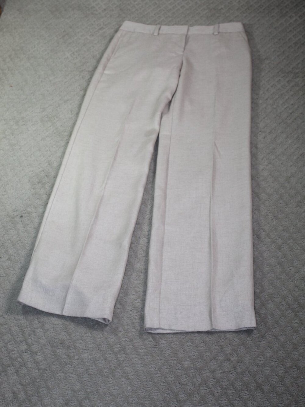 NWT The Limited Size 4 Beige Woven Polyester Modern Straight Leg Lined Trousers